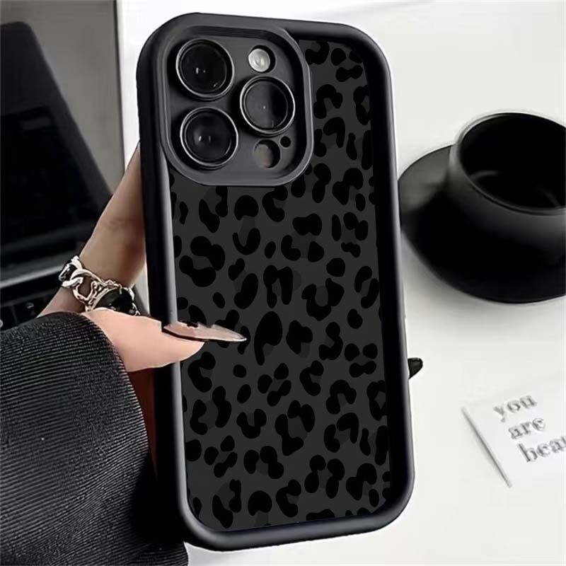 Retro Trendy Black Leopard Print Case For Samsung Galaxy S25 S24 S22 S23 Plus Ultra 5G S21 S20 S24 FE S25Ultra Shockproof Cover_voghion.com