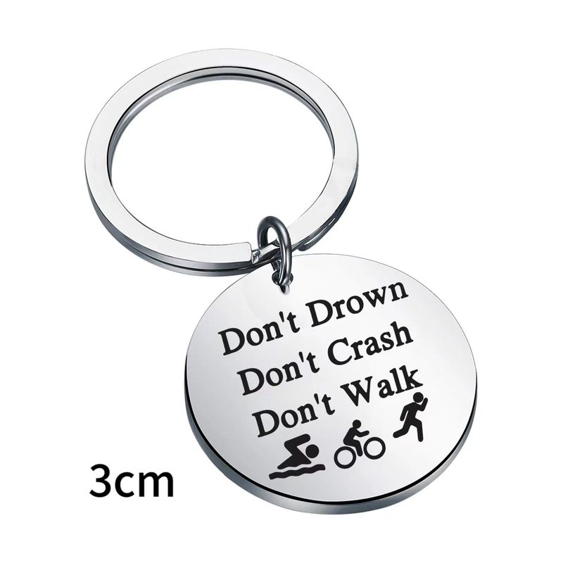 Unisex obesek za ključe iz nerjavečega jekla za triatlon_voghion.com