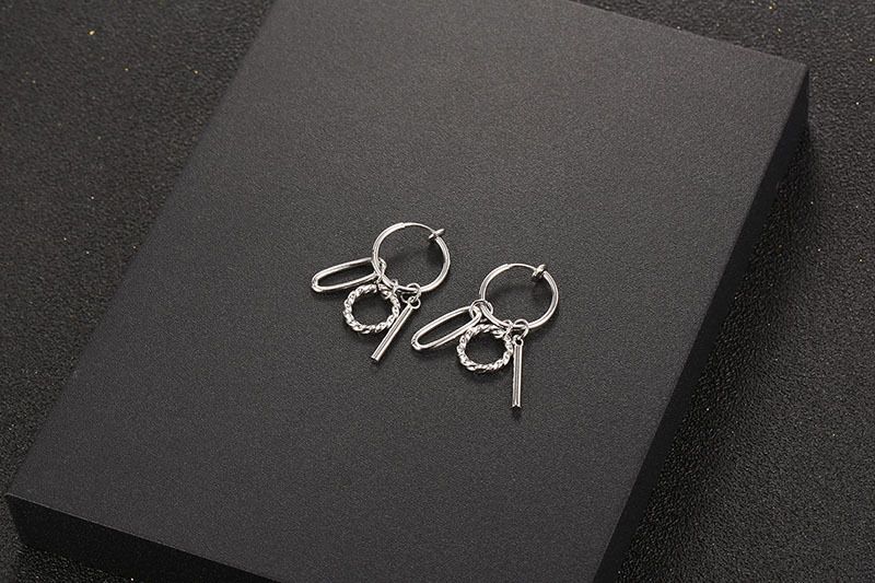 Men's Earrings Street Hip Hop Men's Hole Free Earrings Personality Tassel Earrings Creative Ear Buckles YE045 Geometry_voghion.com