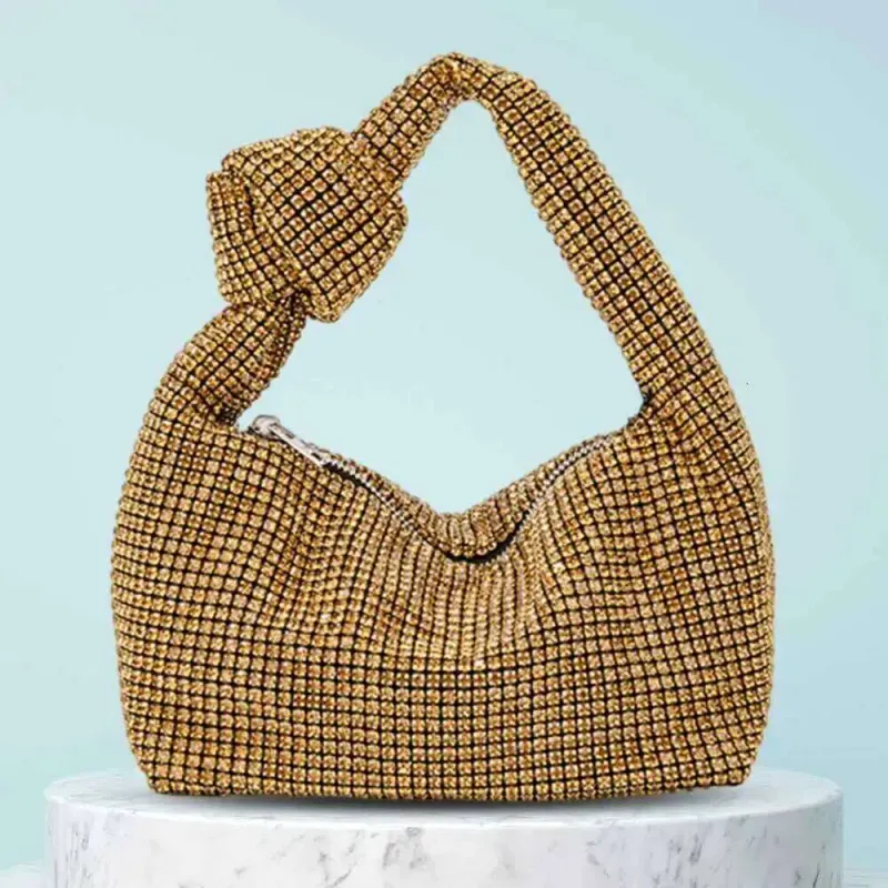 Borse firmate da donna, borsa a tracolla lucida con strass, nodo, da sera, con cerniera, pochette con cristalli scintillanti, borsa da sposa da donna_voghion.com