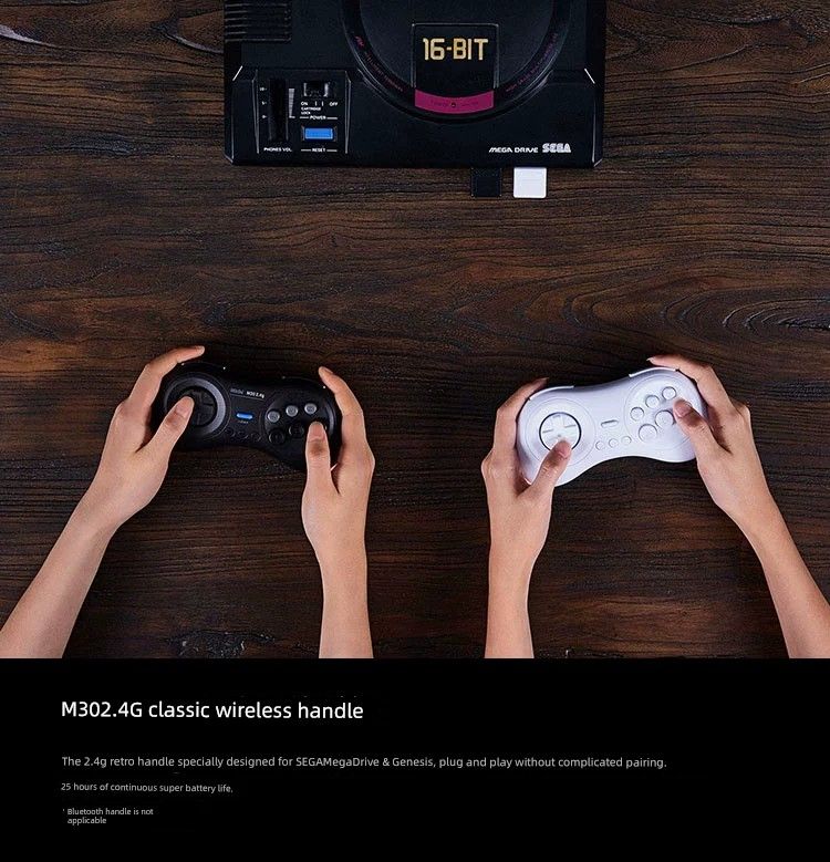 Eight-Position Hall M30 2.4G Wireless Handle Support Sega MD Game Hine Wired Computer Nsswitch Continuous Delivery_voghion.com