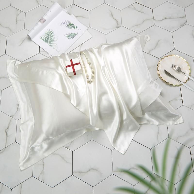 Kissenbezug aus 100 % Polyester-Satin – Kunstseide, knitterfrei und hautfreundlich (Einzelgröße, moderne Farben)_voghion.com