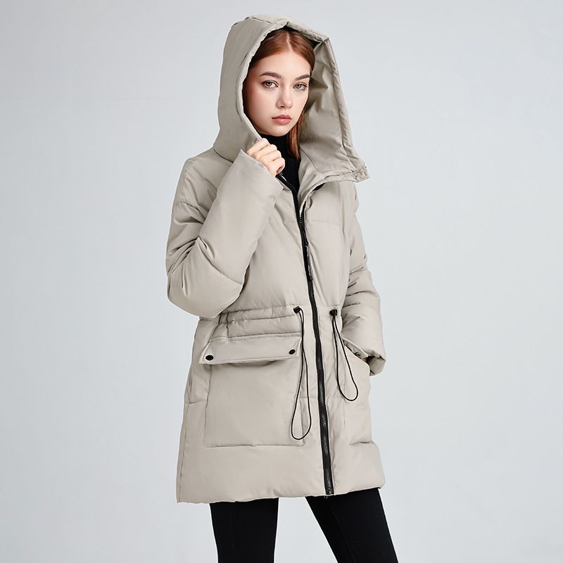 Women's Clothing Women's Oversized Puffer Jacket - Hooded Winter Coat With Quilted Detailing_voghion.com