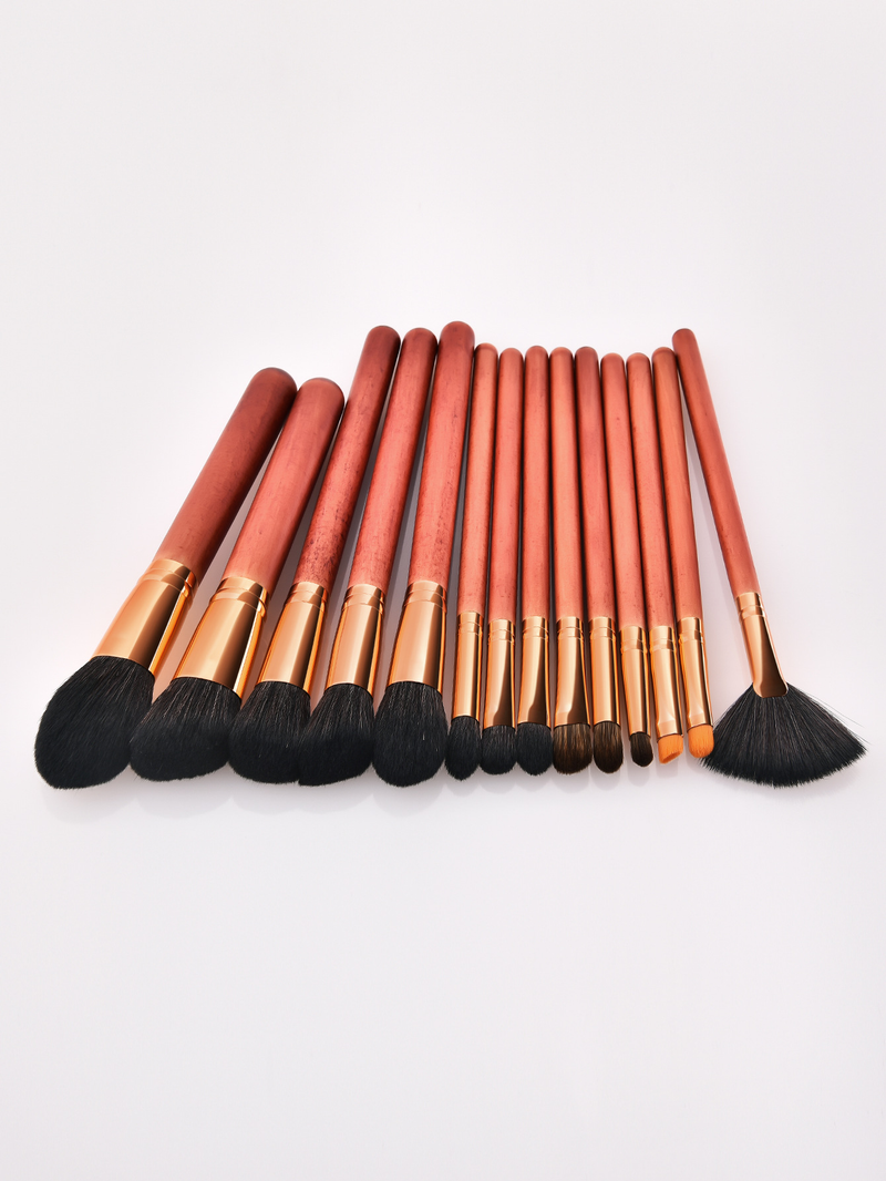 14-teiliges Make-up-Pinselset in Mahagonifarbe, Gesichts-Make-up-Pinsel FINDCOLOR Direktverkauf ab Werk_voghion.com