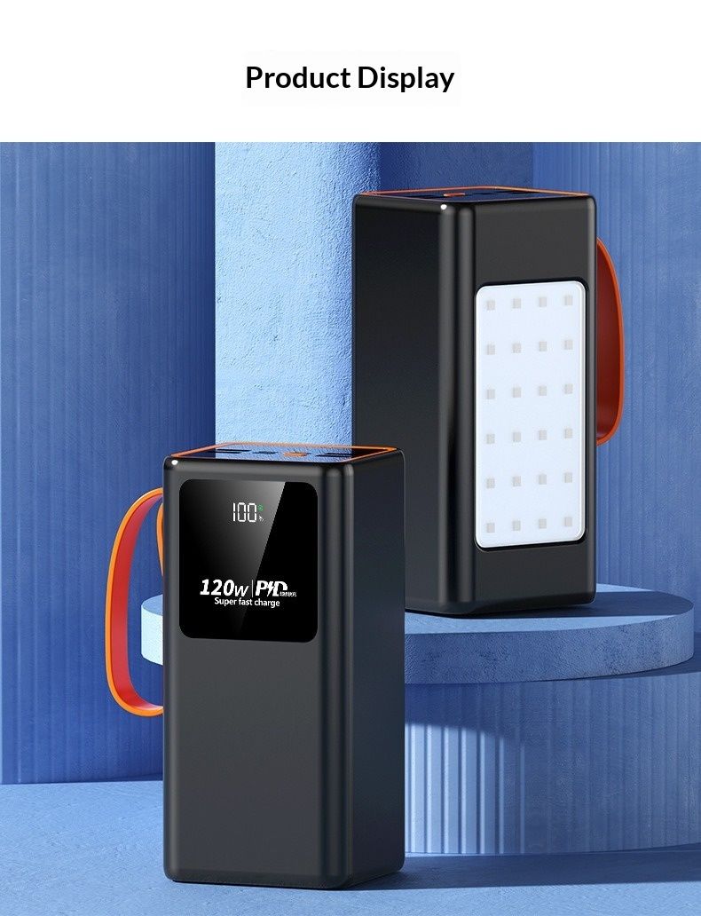 50704555550<=3 Power Bank certificato 3C, grande capacità, ricarica rapida, per esterni, streaming live, studenti, campeggio, luce, caricabatterie portatile lungo_voghion.com