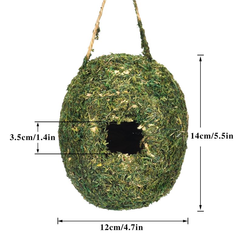 Nuevo producto: encantadora casa decorativa para colibríes, nido creativo colgante de musgo para pájaros._voghion.com