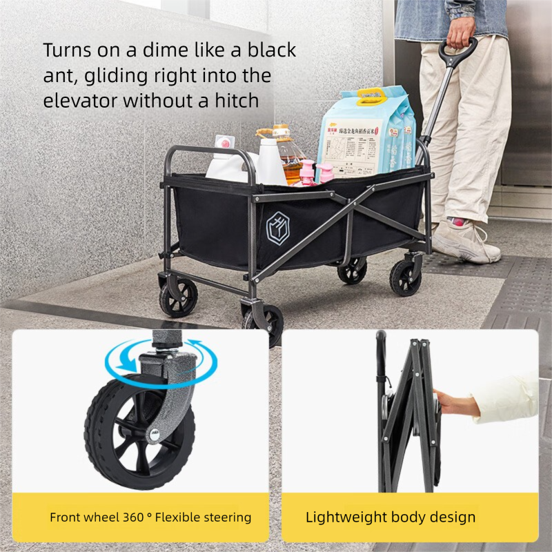 Prodotto a Tokyo, carrello da campeggio pieghevole per esterni, piccolo carrello da viaggio, rimorchio per picnic_voghion.com
