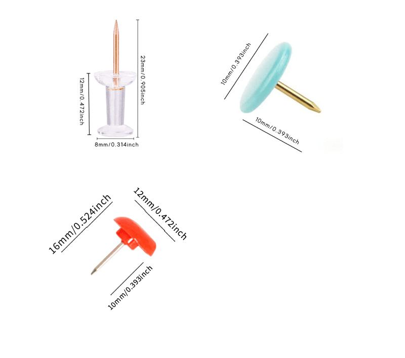 Cross-border hot sale transparent I-shaped nail Earth nail packing 50 pieces 100 pieces 120 pieces 18mm_voghion.com