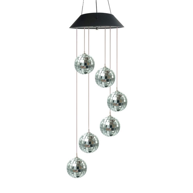 Solarna lampa wiatrowa z kulkami ryżowymi, zmieniająca kolor kolibra, lampa LED do ogrodu na zewnątrz, lampa wisząca_voghion.com