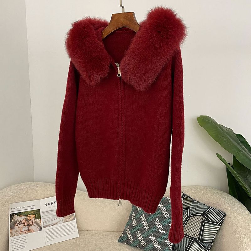Übergroße Strickjacke mit Kapuze für Damen – weiche Angora-Mischung, Reißverschluss vorne, lässiger koreanischer Stil, unverzichtbar für den Lagenlook im Frühling (mehrere Farben erhältlich)_voghion.com