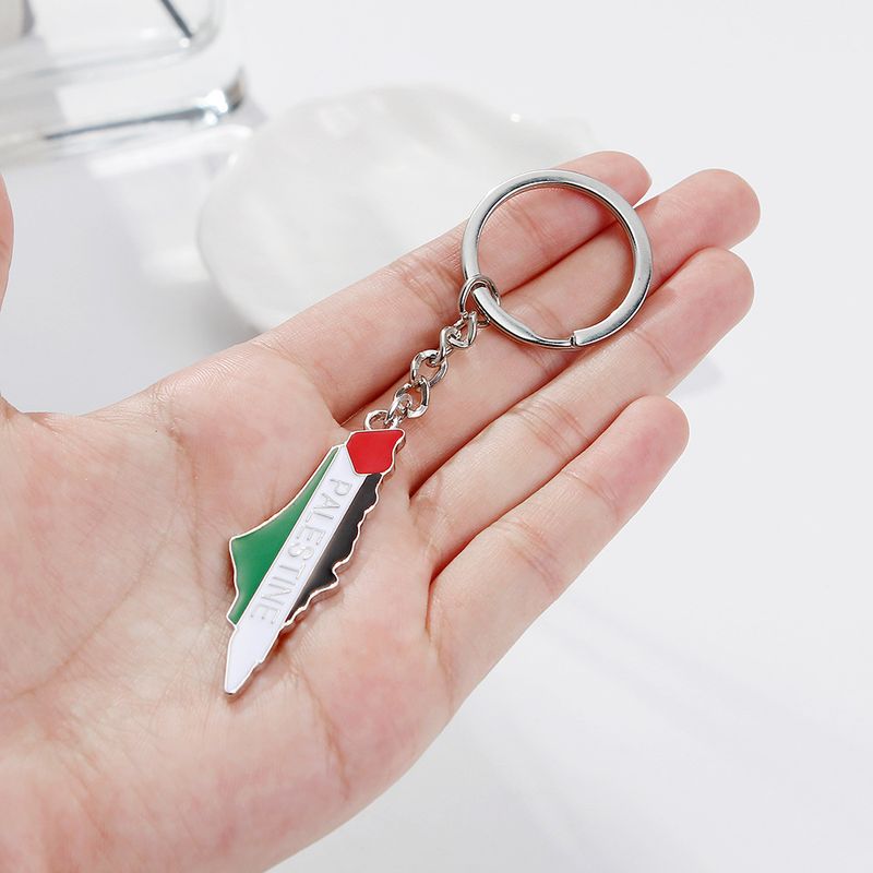 Palestine letters Palestine map flag keychain pendant decoration metal pendant accessories factory direct supply_voghion.com