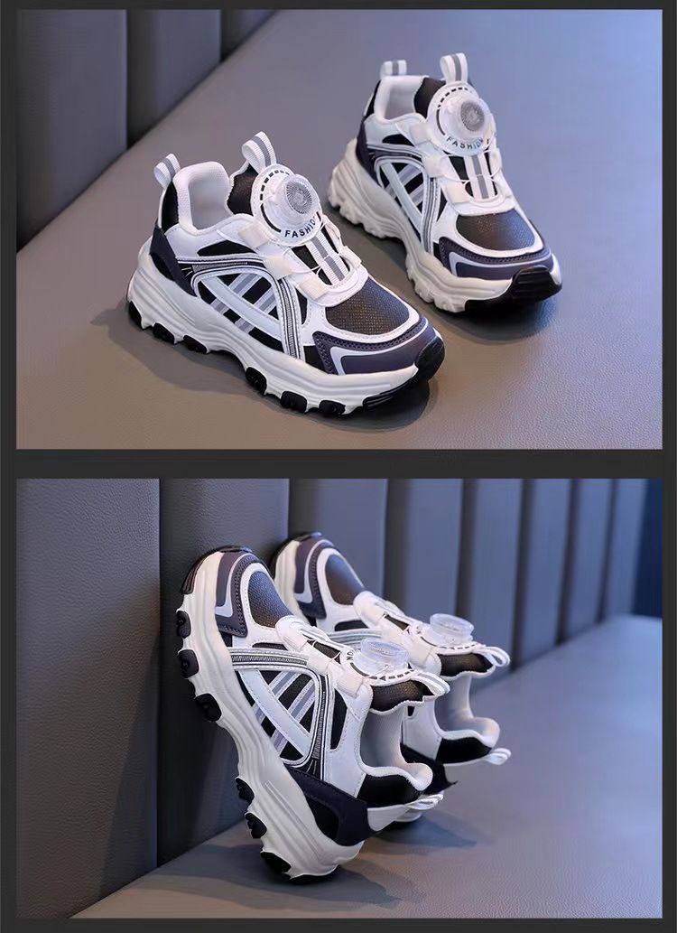 Kids Shoes Children's transparent mesh fashion sports shoes 2024 summer new children's versatile sports shoes for children's casual dad shoes_voghion.com