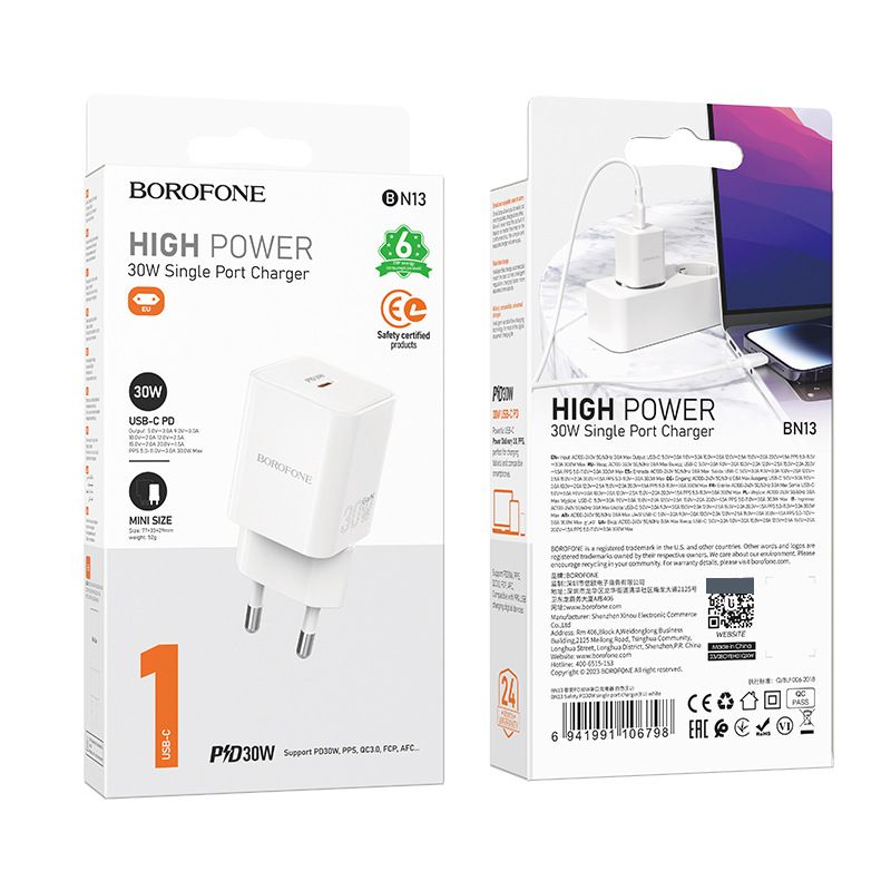 Music Festival BN13 European certified single port PD30W charger suitable for Apple Huawei Type-C fast charging_voghion.com