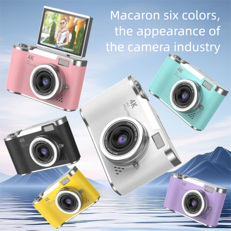 4K HD Pixel Student Campus CCD Flip Screen Digital Travel Small Beauty Card Camera_voghion.com