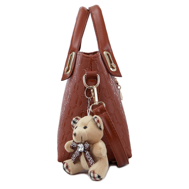 4 pezzi/set set di borse da donna elegante borsa a tracolla in pelle PU moda borse da donna con pochette a tracolla in tinta unita selvaggia_voghion.com