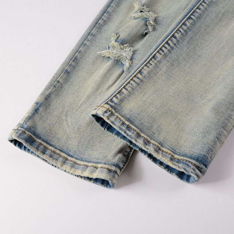Pantaloni da uomo aderenti, strappati e aderenti, stile motociclista, elasticizzati, 979_voghion.com