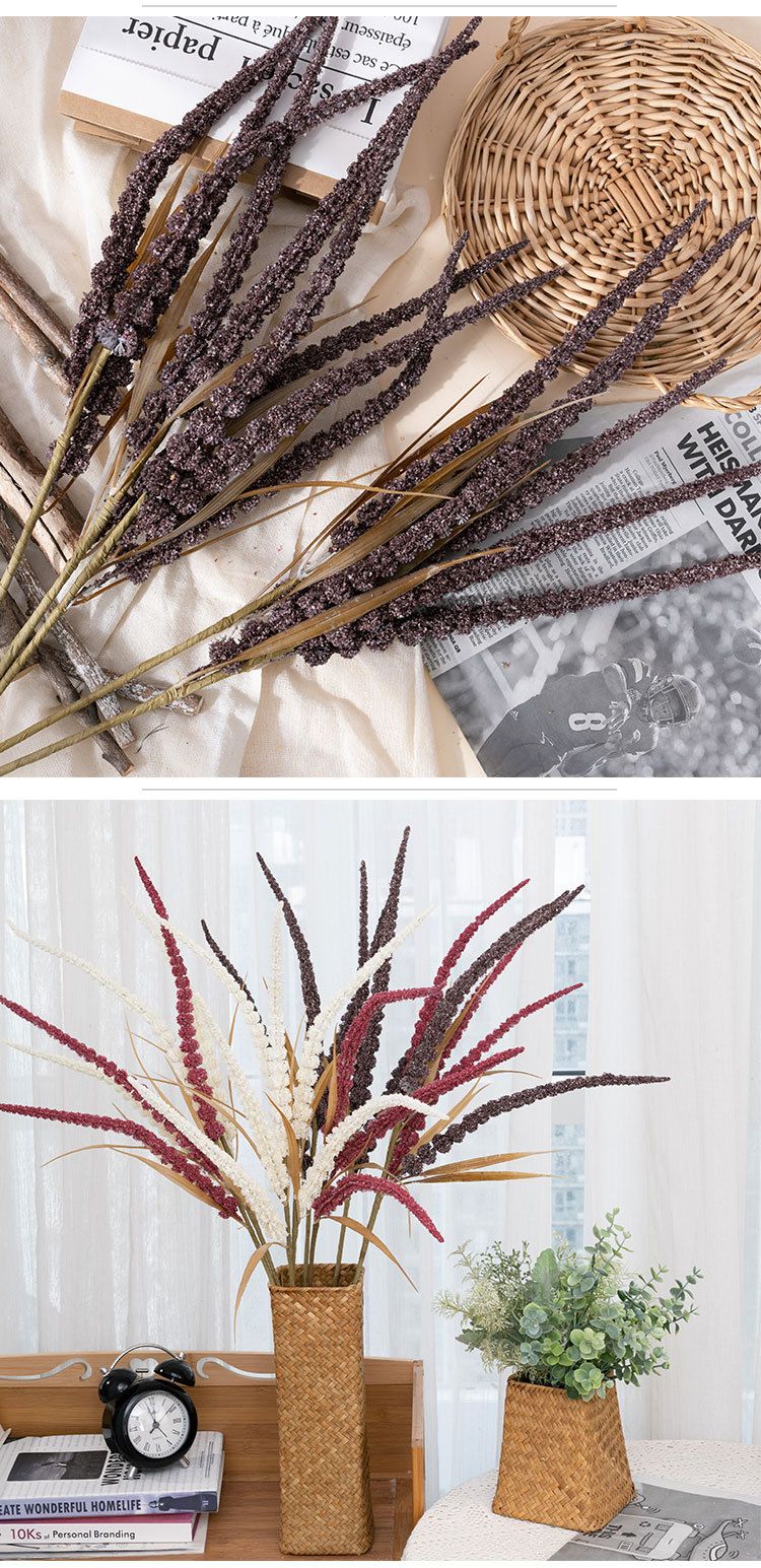 Decorazione per matrimonio simulazione di grano fiori produttori artigianato di piante verdi_voghion.com