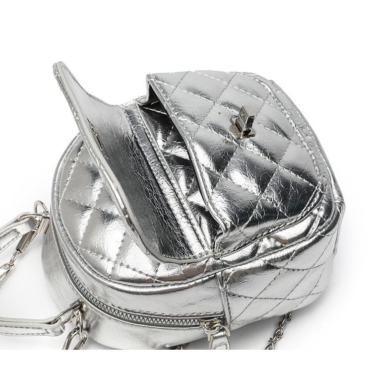 Women's Quilted Bag 2025 Fall/Winter New Arrival Stylish And Versatile Mini Backpack_voghion.com
