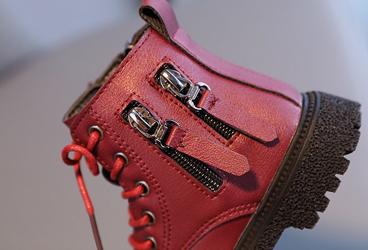 Gummi Kinder Jungen Flut Herbst Winter Warme Baumwolle Knöchel für Kindergarten Mädchen Kinder Stiefel Doppel Zip Neue_voghion.com