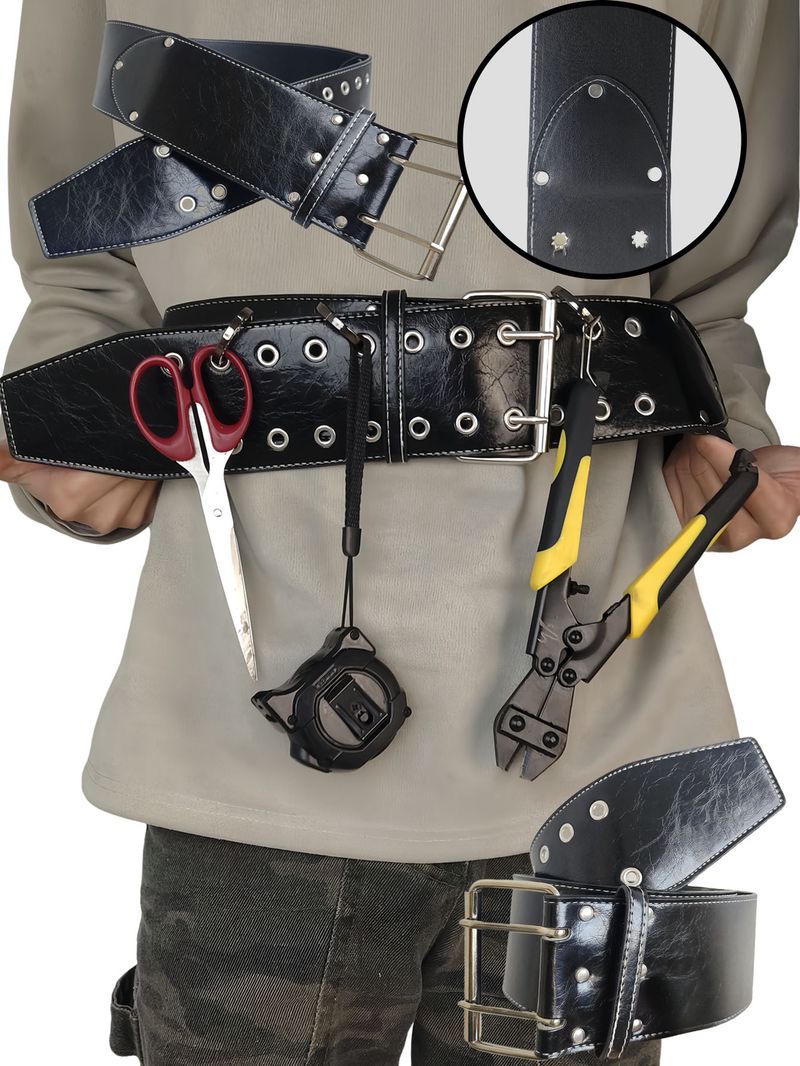 Tactical Multi Function Tool Belt | Multi Pocket Wear Resistant And Adjustable | Electrical And Woodworking Outdoor Wear_voghion.com
