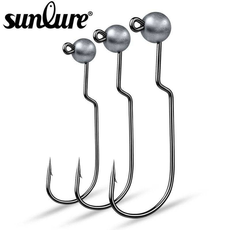 Anti-Hooking Original Color Narrow Belly Crank Lead Head 1g 1.8g 2.5g 3.5g Soft Fish Fishing Hook Accessories_voghion.com