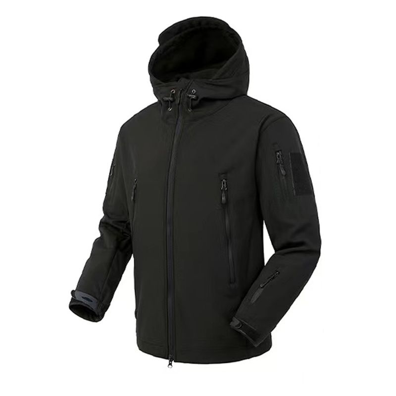 Men's Autumn Winter SoftShell Fleece Waterproof Jackets Male Hood Coats Fishing Hiking Camping Climbing Skiing Pants_voghion.com