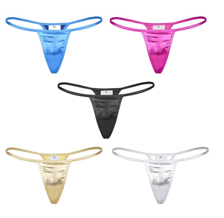 Intimo intimo sexy Pamas in pelle verniciata trasparente a forma di T, mini costume da bagno da donna con schiena a T_voghion.com