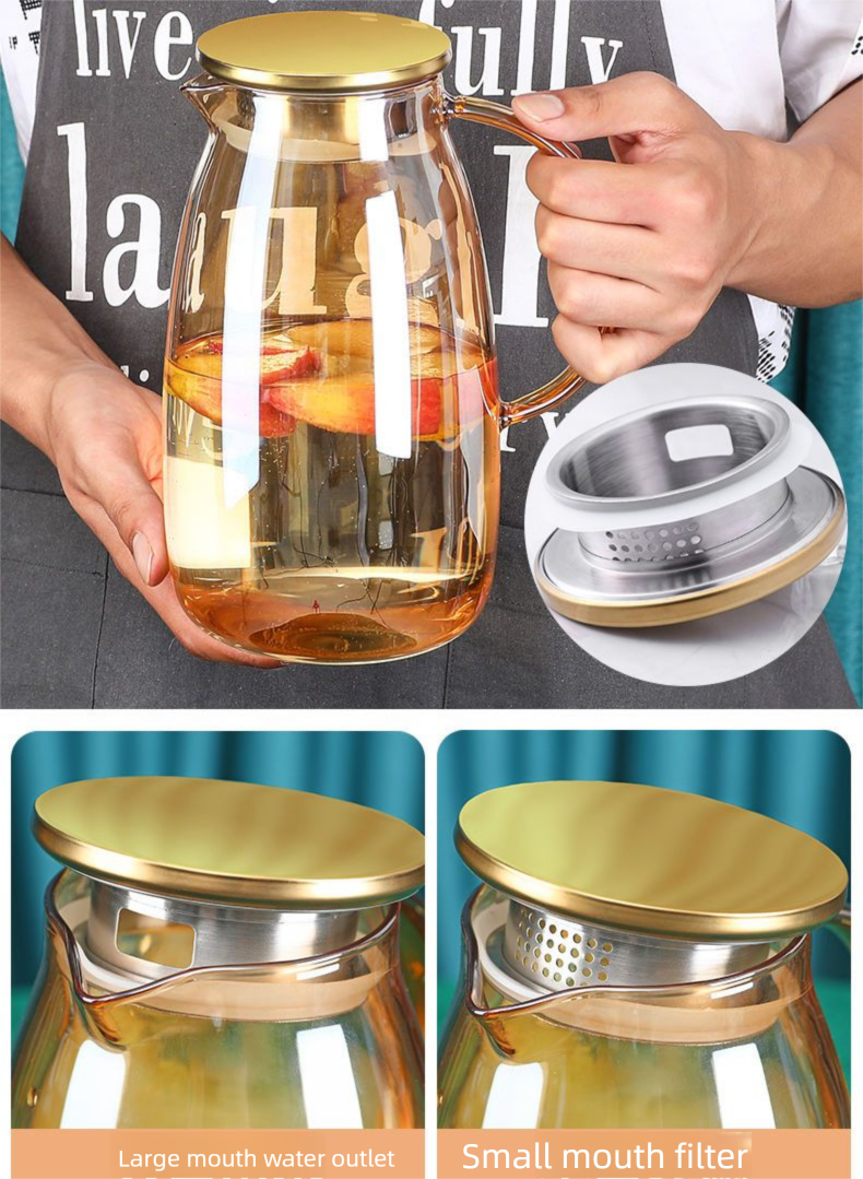 Nordic Light Luxury Glass Home Living Room Coffee Table Modern With Handle Drinking Cup Water Set High Aesthetic_voghion.com