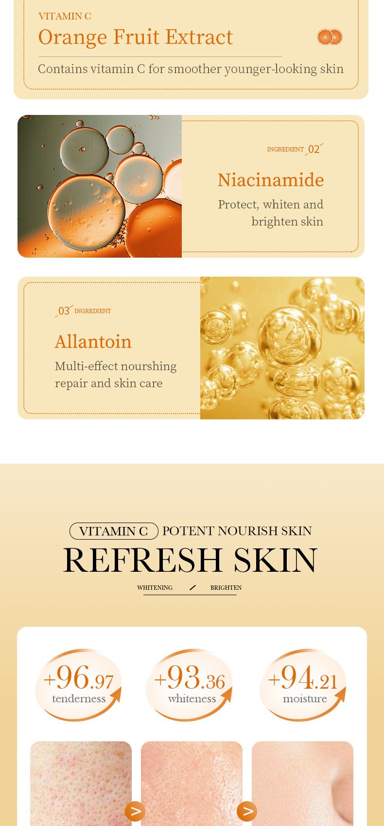 BIOAOUA Vitamin C Facial Serum 30ml Hydrating Moisturizing Moisturizing Brightening Serum_voghion.com