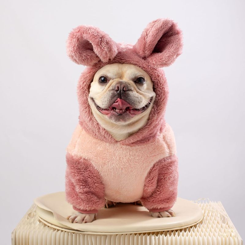 New Pet Clothes Autumn Winter Outfit Plush Sweatshirt French Bulldog Pug Bichon Thickened Warm Small Dog Apparel_voghion.com
