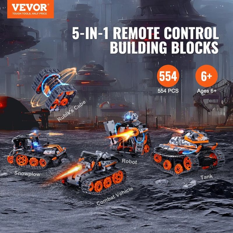 Remote And Toys Robot 554 For Control 5 Car PCS App In Building 1 STEM_voghion.com