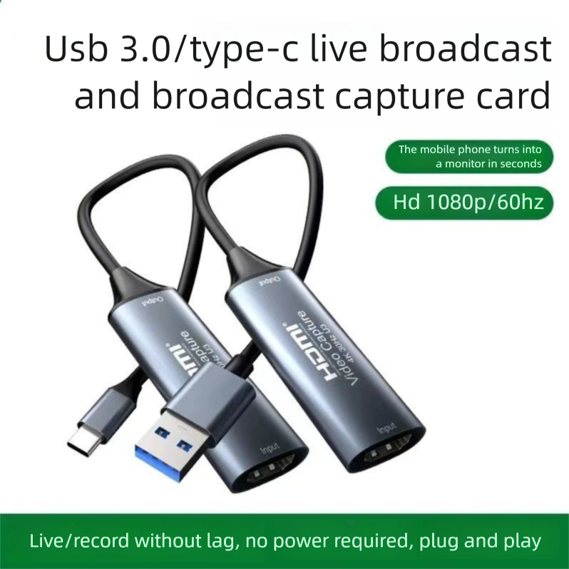 Placa de captura HDMI tipo C para tela de celular Android, tablet USB para câmera, computador, transmissão ao vivo_voghion.com