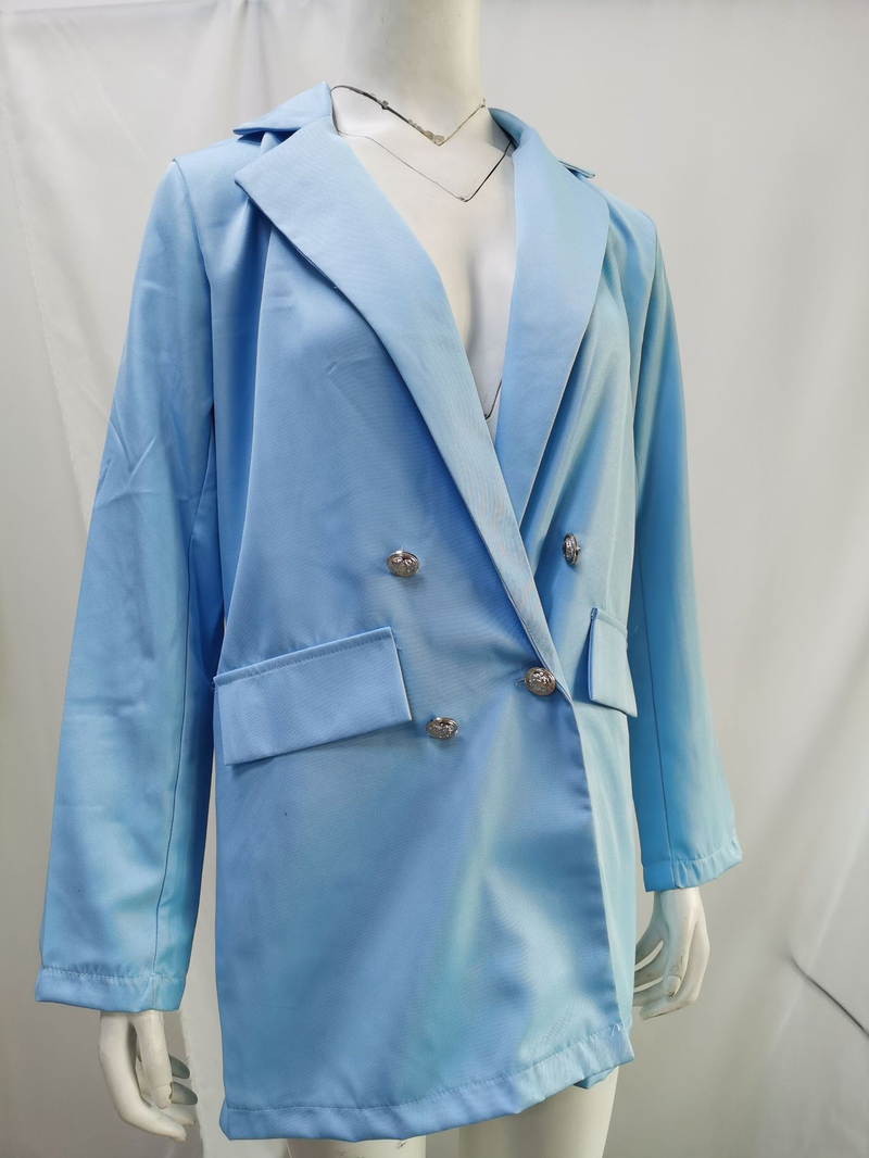 Kadınlar için modaya uygun yaka hırka orta uzunlukta mizaç blazer_voghion.com