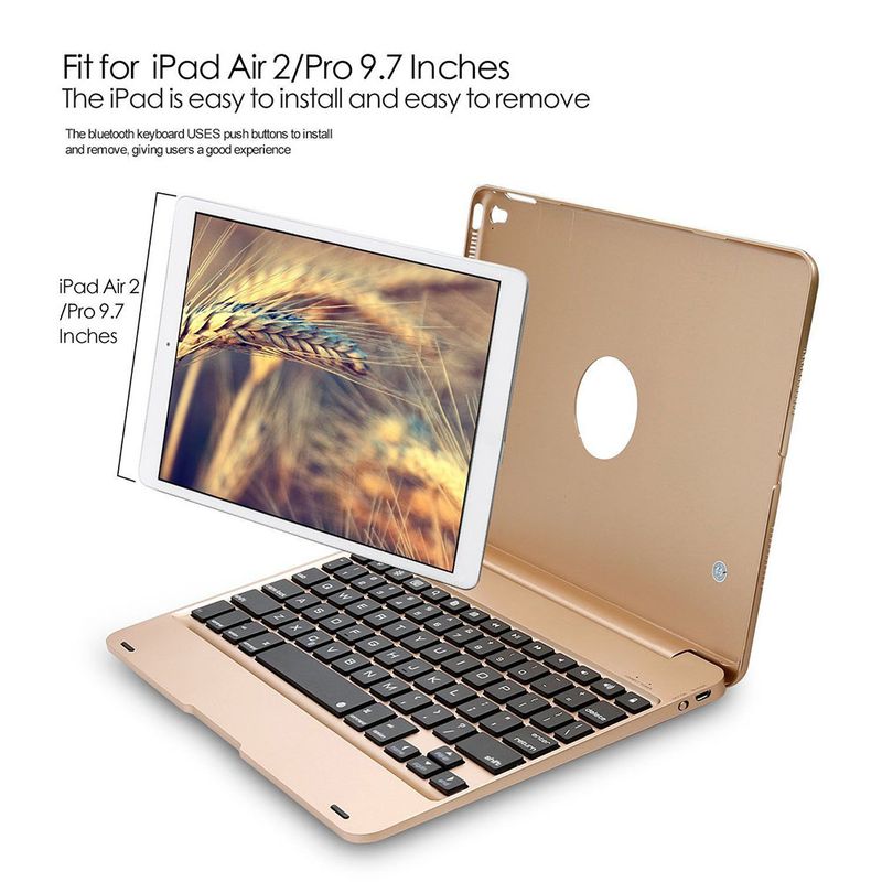 Étui pliable ultrafin Farfi pour clavier sans fil compatible Bluetooth pour tablette iPad Pro 9,7 pouces_voghion.com