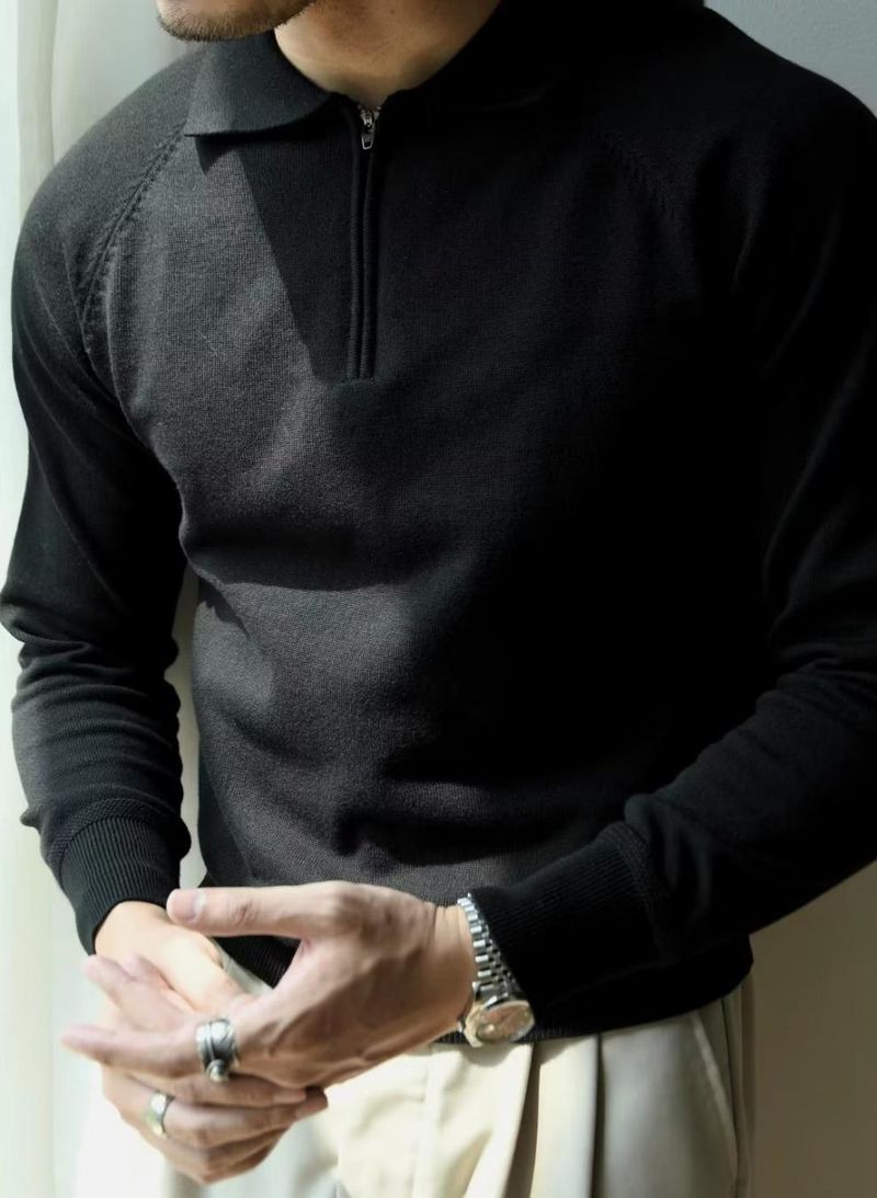 Men's Oversized Knit Sweater – Korean & Japanese Inspired Loose Fit Winter Pullover (White/Grey/Black, M-3XL)_voghion.com