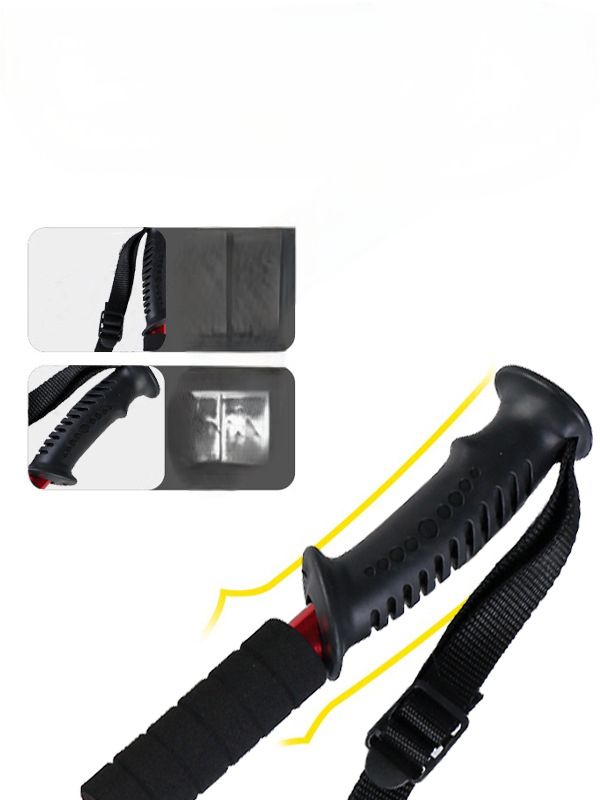 Bastones de trekking para exteriores, de fibra de carbono, ultraligeros, telescópicos, plegables, antideslizantes, multifuncionales._voghion.com