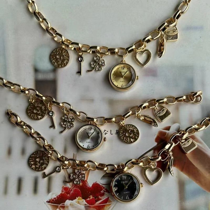 Braccialetto con ciondolo alla moda, stile punk, con catena, versatile, per abbigliamento, orologio, prezzo per donna_voghion.com