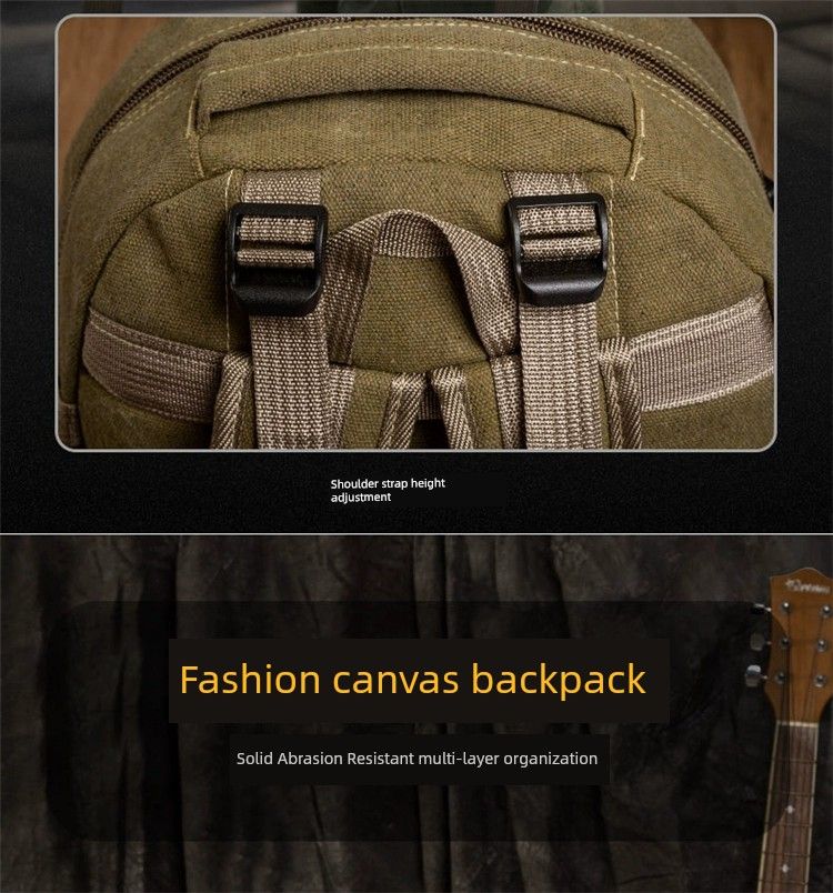 Men Thickened Canvas Retro Outdoor Backpack_voghion.com