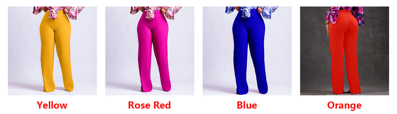 Women's fashion temperament Tongle casual large size wide leg pants_voghion.com