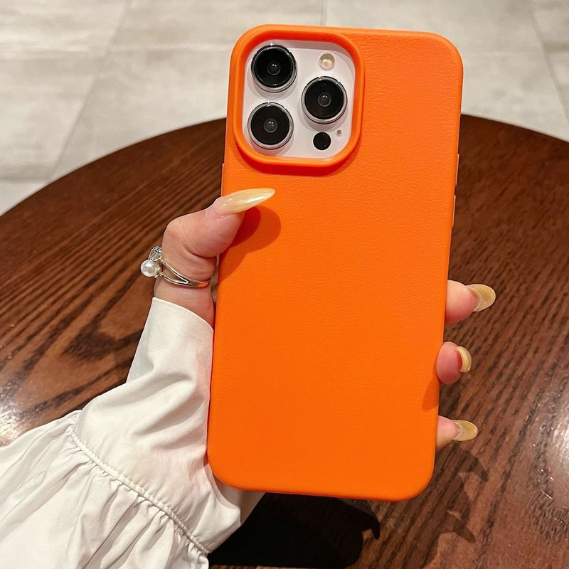 NeoGear Adatto per 16PROMAX Custodia per telefono in pelle con texture semplice e tinta unita per iPhone 11/13 Custodia protettiva antiurto in TPU_voghion.com