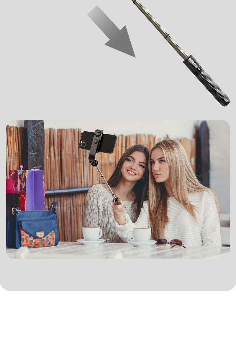 Mobile Phone Bluetooth Selfie Stick Mini Integrated Tripod LED Filling Light Bracket Photo Live Broadcast Artifact_voghion.com