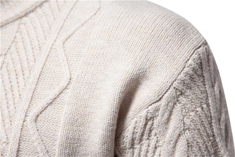 Herrenbekleidung Neuer Außenhandel Grenzüberschreitender Herren-Rundhalspullover mit farblich passendem Retro-Twisted-Flower-Herbst- und Winter-warmer Strickpullover_voghion.com