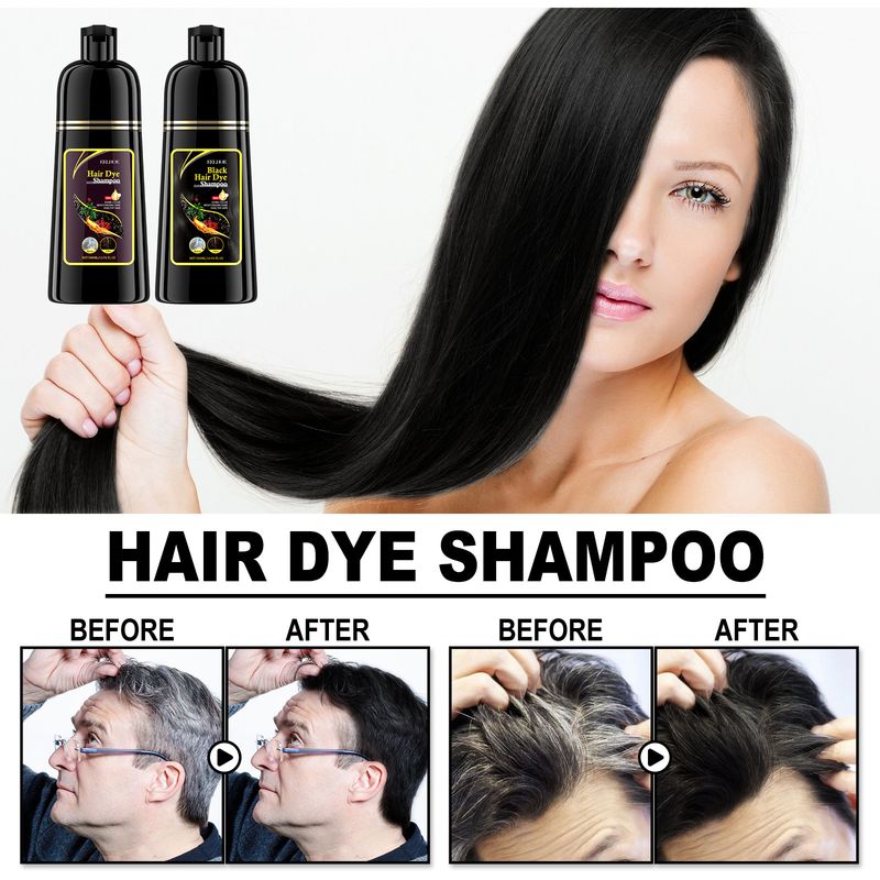 Polygonum Multiflorum essence Shampoo Idratante Nero per Capelli, Detergente, Riparatore e Ammorbidente_voghion.com