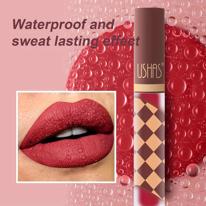 USHAS Schockela Lippenstift Net-bleiwend Cup Haltbar Matt Lippenstift 3er Pack_voghion.com