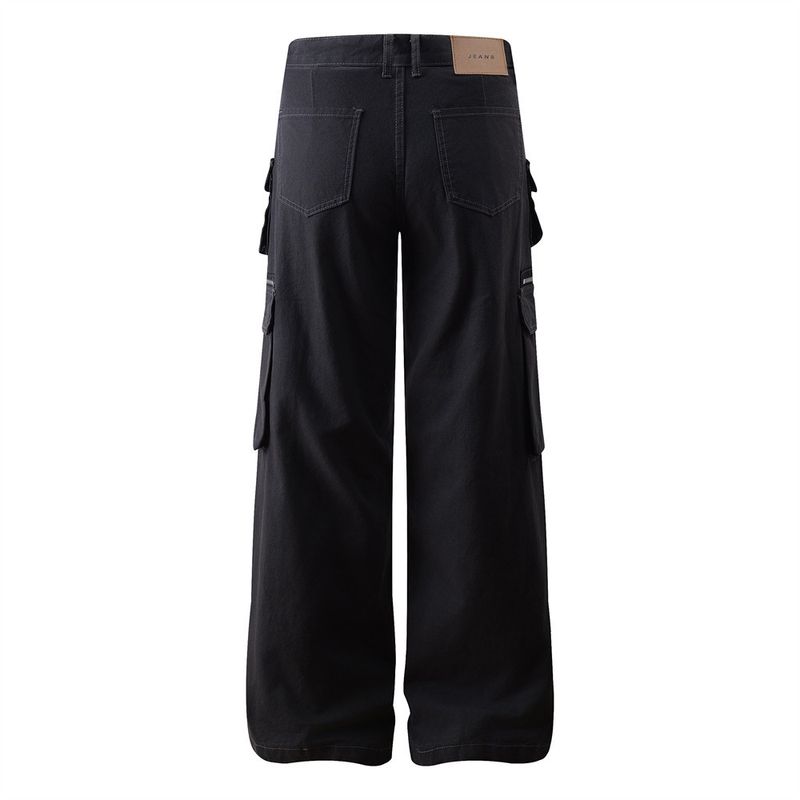 American High Street Functional Style Multi-Pocket Cargo Tactical Men's Unique Design Pleated Loose Straight Long Pants_voghion.com