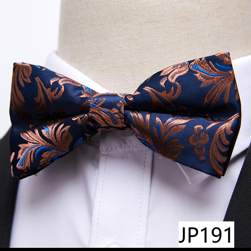 Cravatta formale da uomo con fiocco in seta poliestere con nuovo motivo_voghion.com