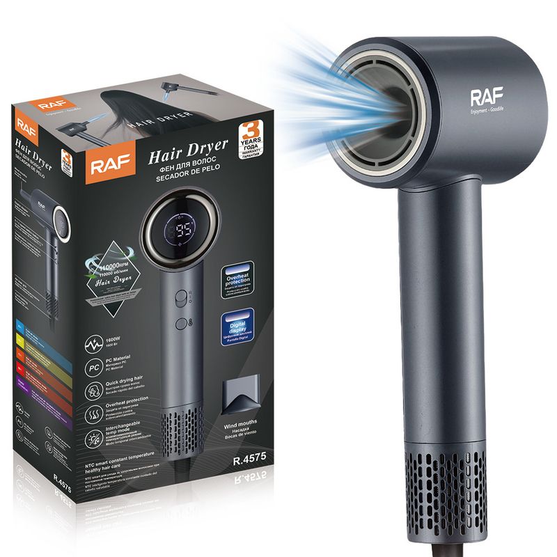 RAF European Standard High-Speed Hair Dryer For Home Use With Multi-Level Temperature Adjustment, ABS Material, 11000_voghion.com