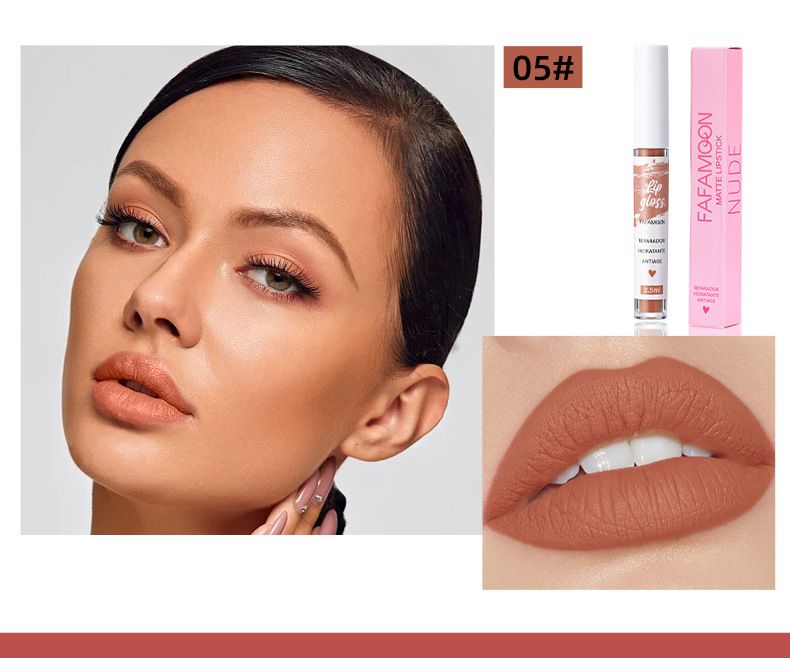 Single cross-border new lip gloss non-stick Cup durable matte non-fading Matte Velvet Lip gloss multicolor FAFAMOON_voghion.com