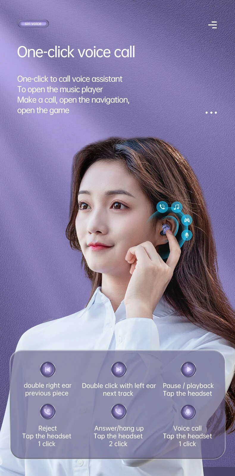 M32 Wireless Binaural Digital Display Large Touch Noise Reduction Low Delay TWS Bluetooth Headset_voghion.com