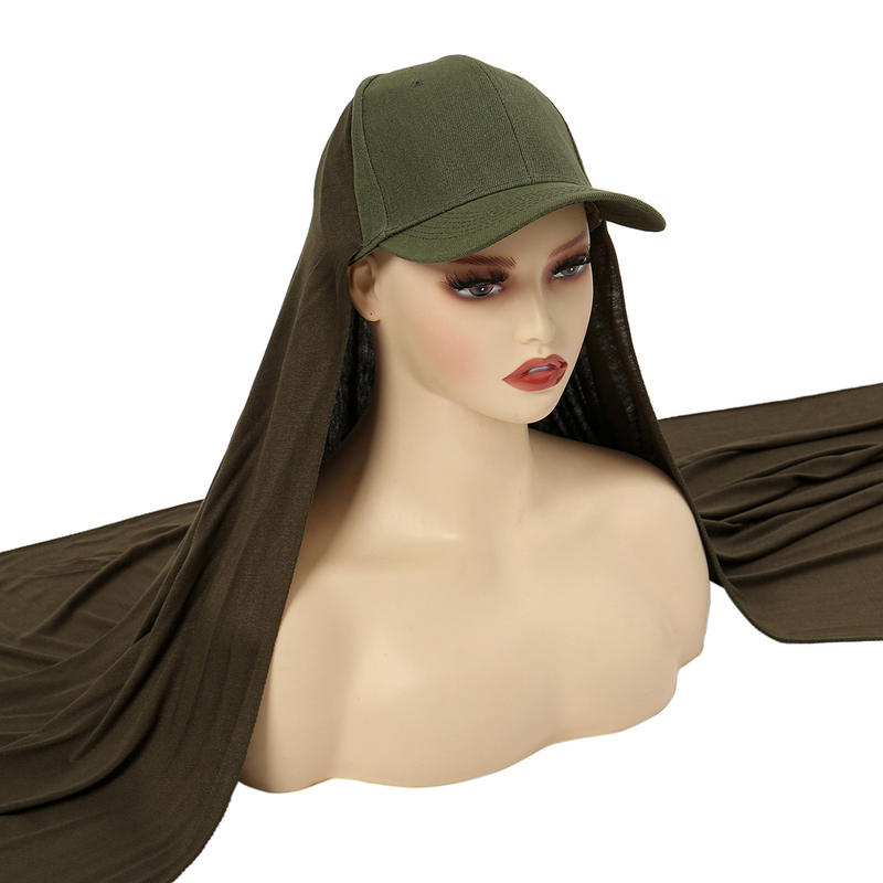 baseball cap handige hijab vrouwen hijab enkele kleur gemerceriseerde katoenen hijab hoed zonbescherming hoed_voghion.com